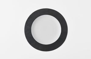 Michaël Verheyden Black Round Leather Placemat